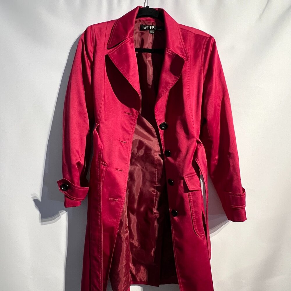 Kasper Long Magenta Coat